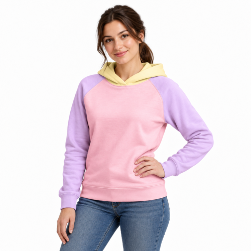 Dámská mikina Hoodie Pastelky - Jahodová zmrzlina