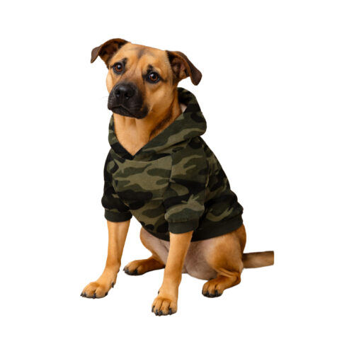 Mikina pro psa HOODIE - Camo green