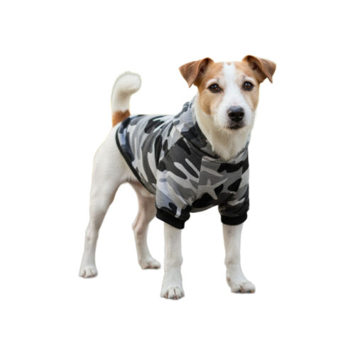 Mikina pro psa HOODIE - Camo grey